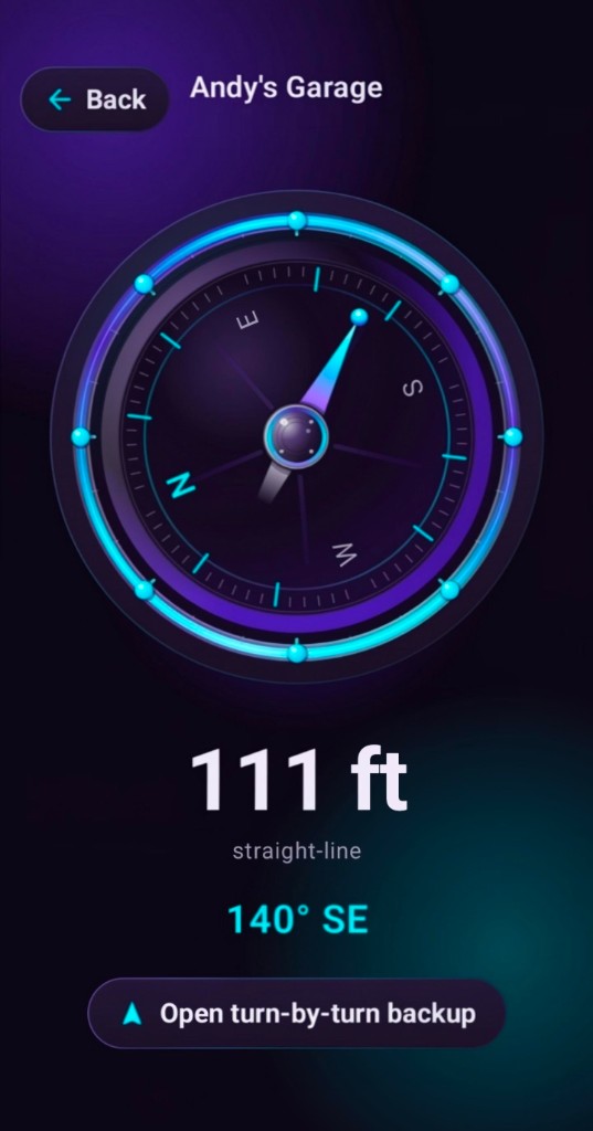Find my car compass: walk back to your parking spot with distance